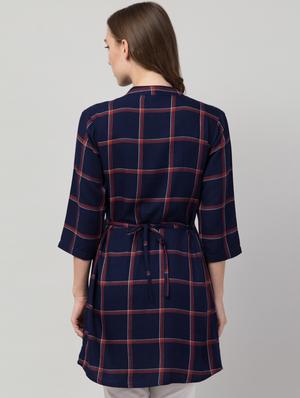 blue rayon regular tunic - 17548888 - Standard Image - 3