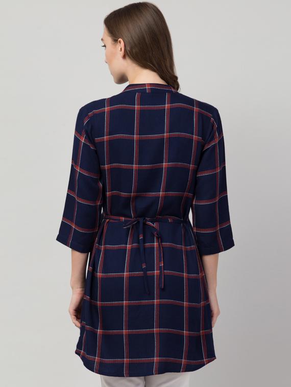 blue rayon regular tunic - 17548888 - Zoom Image - 3