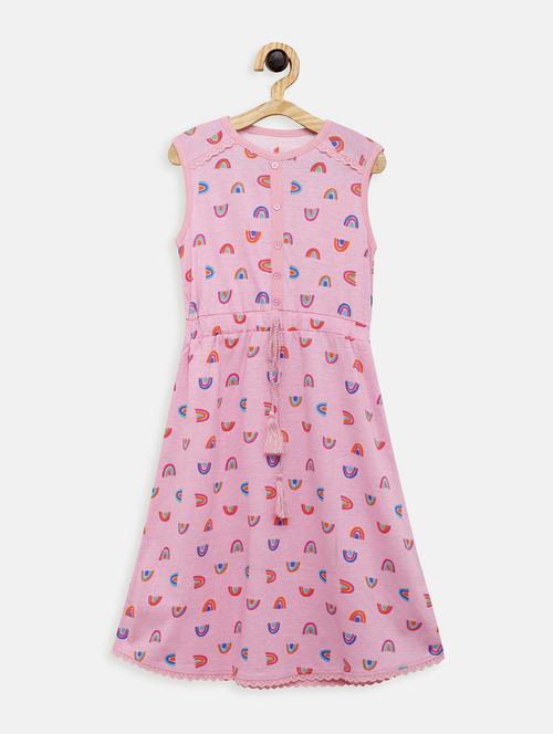 pink cotton frock - 17548904 - Very Small Image - 1