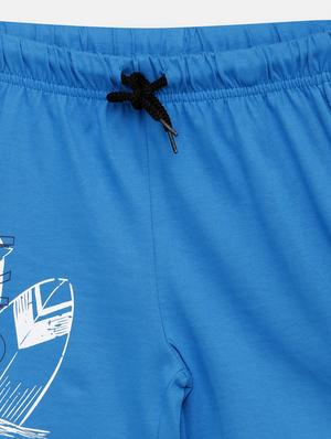 blue cotton shorts & three fourth - 17548908 - Standard Image - 3