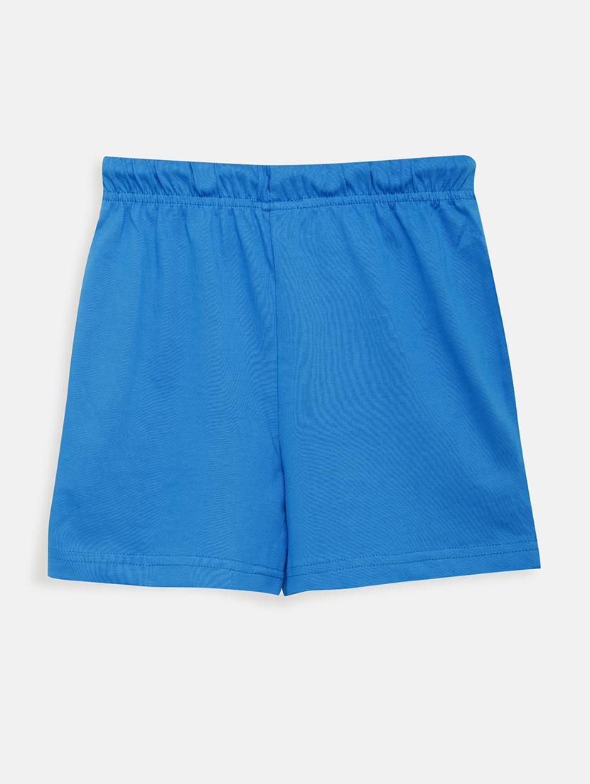 blue cotton shorts & three fourth - 17548908 - Zoom Image - 2