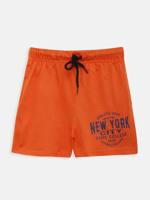 orange cotton shorts & three fourth - 17548910 - Standard Image - 1