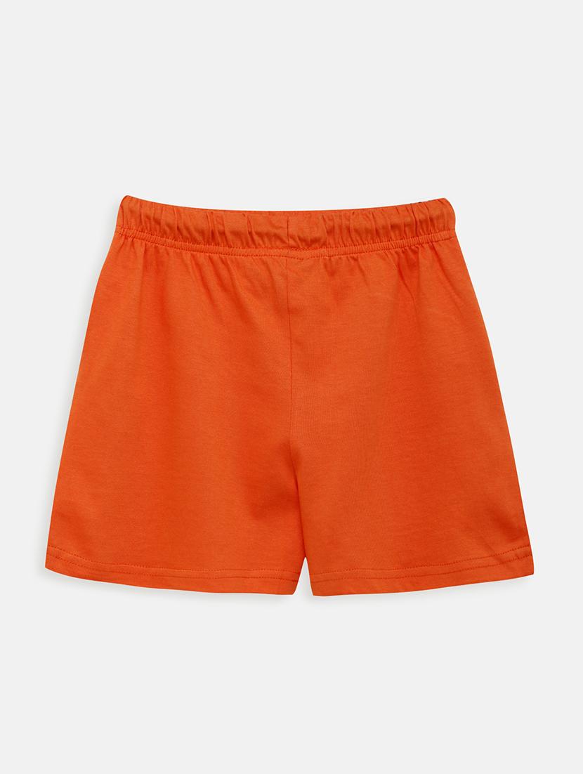 orange cotton shorts & three fourth - 17548910 - Zoom Image - 2