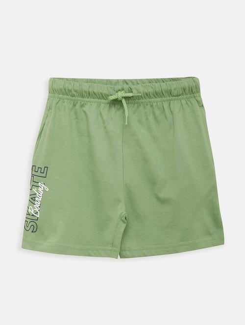 green cotton shorts & three fourth - 17548911 - Standard Image - 1
