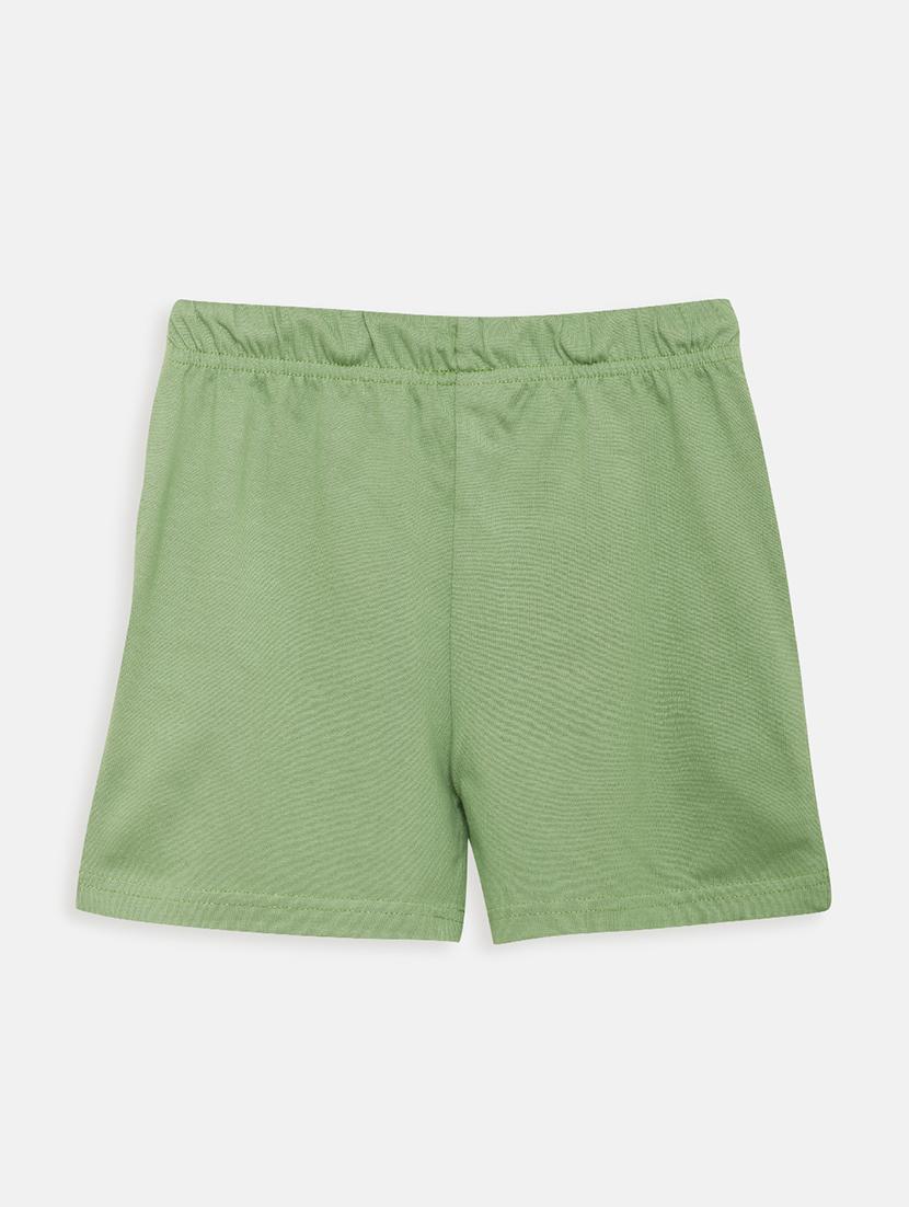 green cotton shorts & three fourth - 17548911 - Zoom Image - 2