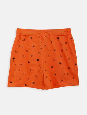 orange cotton shorts & three fourth - 17548914 - Standard Image - 2