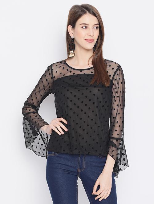 women's straight round neck top - 17548986 -  Standard Image - 0