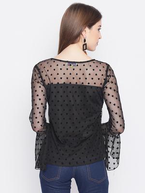 bell sleeved sheer top - 17548986 - Standard Image - 3