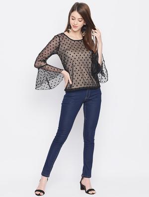 bell sleeved sheer top - 17548988 - Standard Image - 4