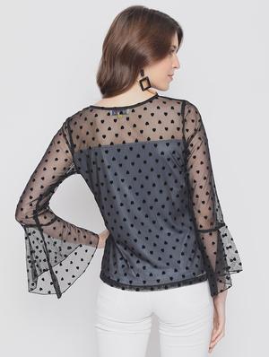 bell sleeved sheer top - 17548989 - Standard Image - 3