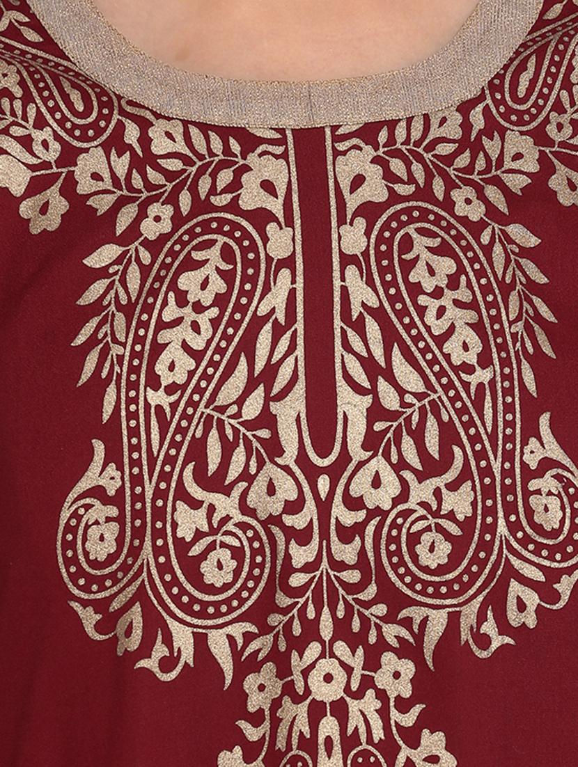 gold print straight kurti - 17548997 - Zoom Image - 5
