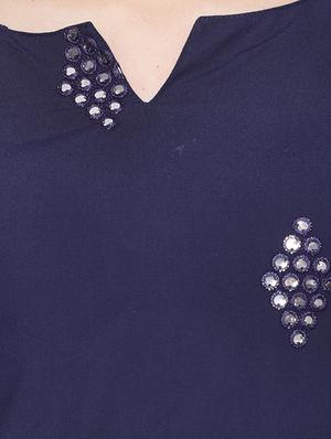 mirror work straight kurti - 17548999 - Standard Image - 5