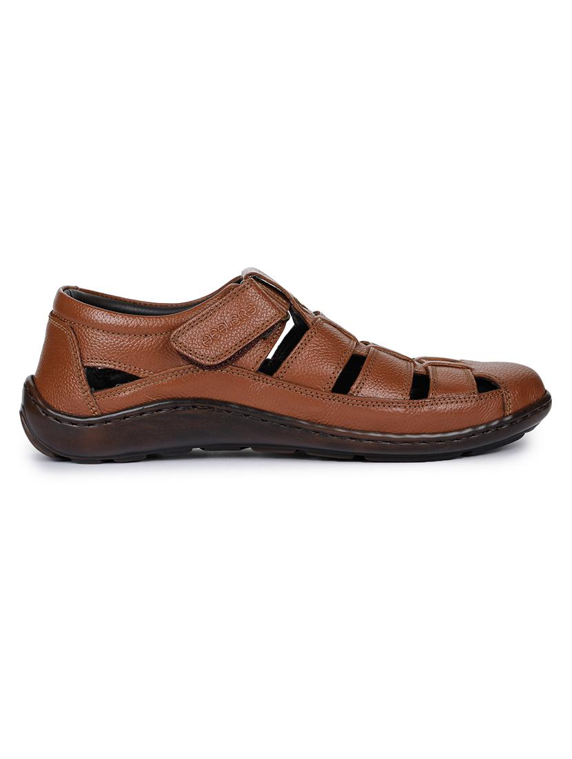 tan leather back strap sandals - 17549028 - Zoom Image - 2