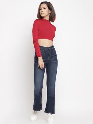 stone washed bell bottom jeans - 17549055 - Standard Image - 4