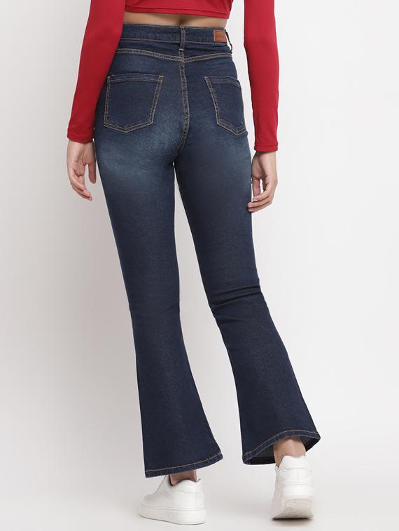 stone washed bell bottom jeans - 17549055 - Zoom Image - 3