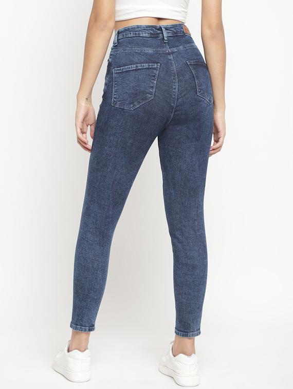high rise acid washed jeans - 17549056 - Zoom Image - 3