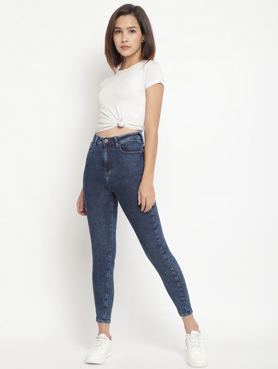 high rise acid washed jeans - 17549056 - Zoom Image - 4