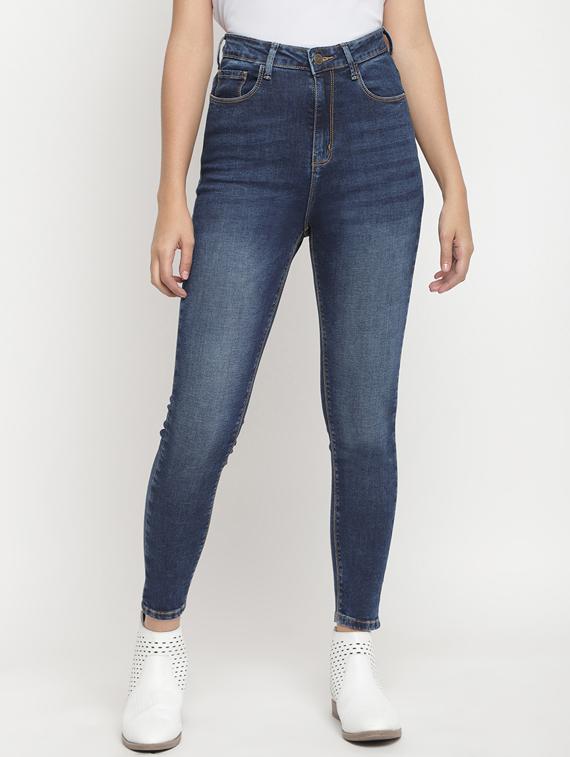 high rise stone washed jeans - 17549057 - Zoom Image - 1