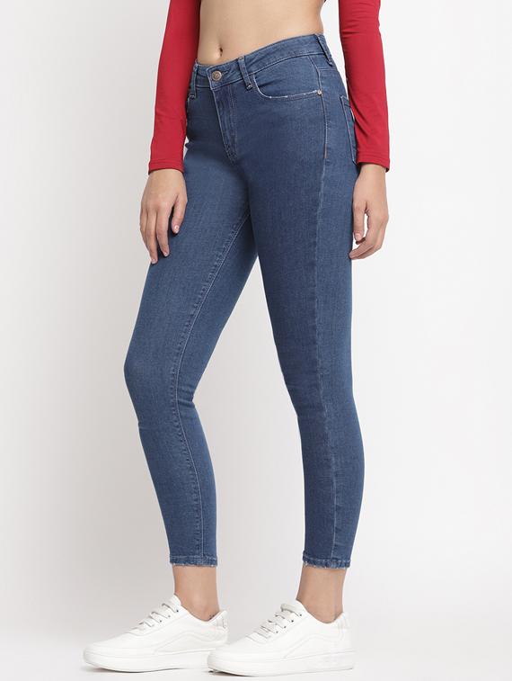 high rise solid jeans - 17549062 - Zoom Image - 2
