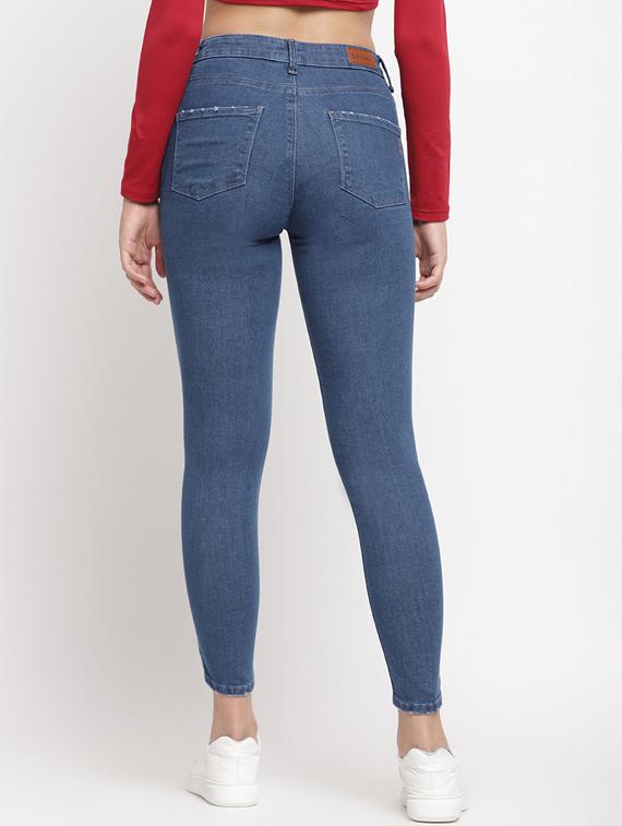 high rise solid jeans - 17549062 - Zoom Image - 3