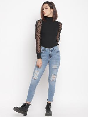 stone washed distressed jeans - 17549063 - Standard Image - 4