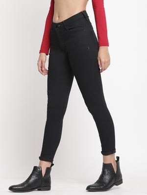 high rise solid jeans - 17549067 - Standard Image - 2