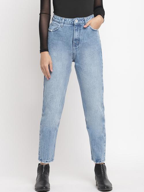 stone washed denim jeans - 17549071 - Standard Image - 1