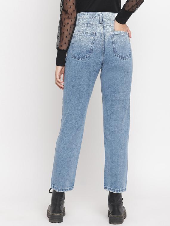 high rise stone washed jeans - 17549073 - Zoom Image - 3