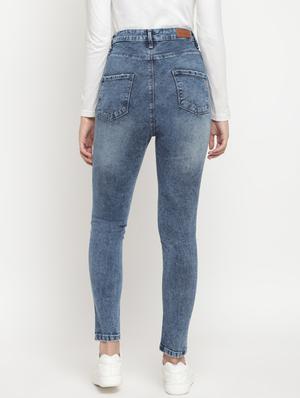 high rise stone washed jeans - 17549075 - Standard Image - 3