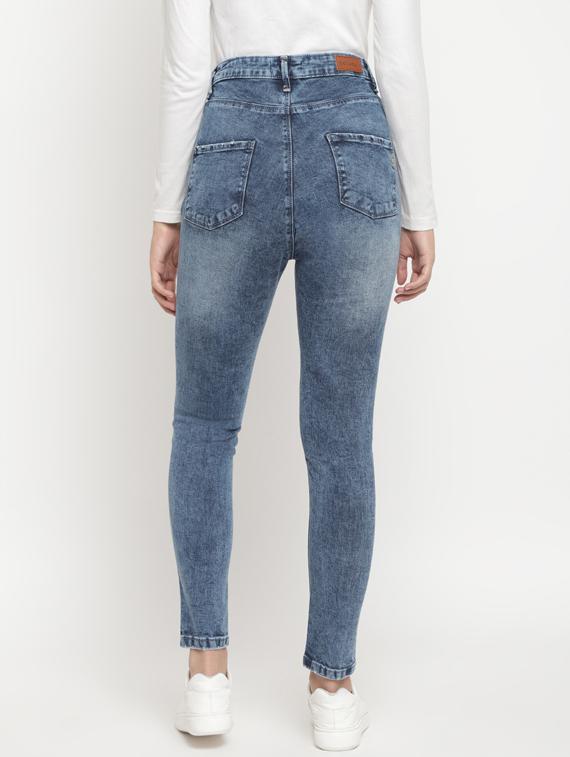 high rise stone washed jeans - 17549075 - Zoom Image - 3