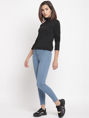 high rise denim jeans - 17549077 - Standard Image - 4