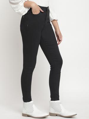 high rise solid jeans - 17549080 - Standard Image - 2