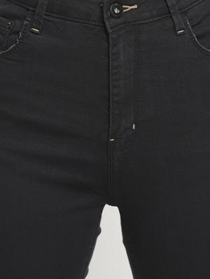 high rise solid jeans - 17549080 - Standard Image - 5