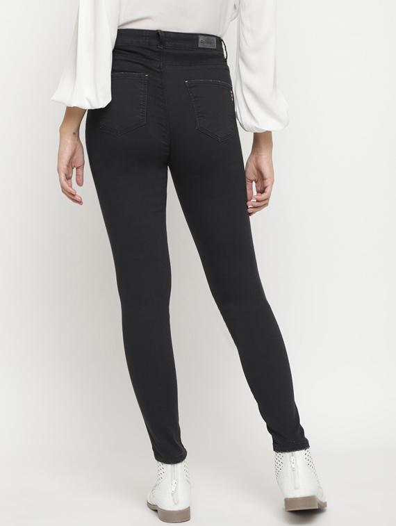 high rise solid jeans - 17549080 - Zoom Image - 3