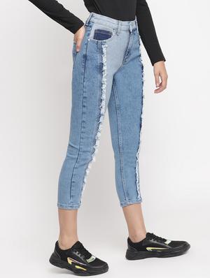 frayed detail denim jeans - 17549083 - Standard Image - 2