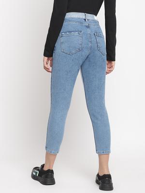 frayed detail denim jeans - 17549083 - Standard Image - 3
