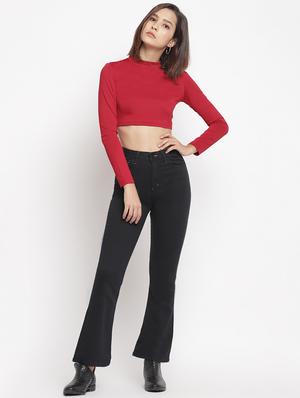 high rise bootcut jeans - 17549085 - Standard Image - 4