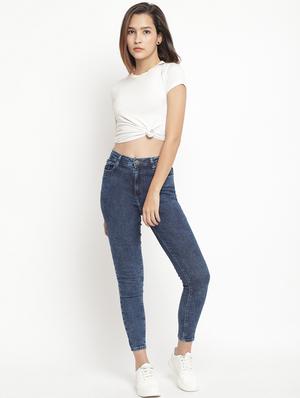 high rise denim jeans - 17549087 - Standard Image - 4