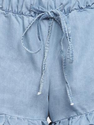 frill detail denim shorts - 17549090 - Standard Image - 5