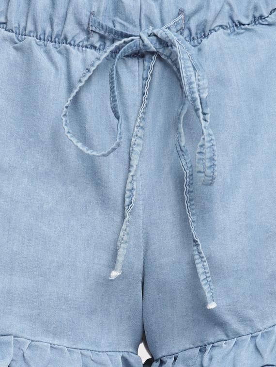 frill detail denim shorts - 17549090 - Zoom Image - 5