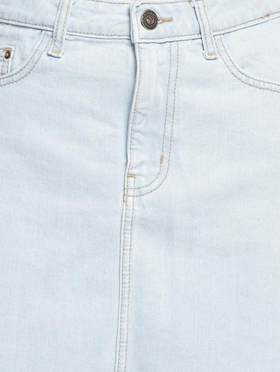 frayed hem denim asymmetric skirt - 17549093 - Zoom Image - 5