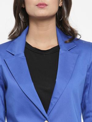 lapel neck casual blazer - 17549107 - Standard Image - 5
