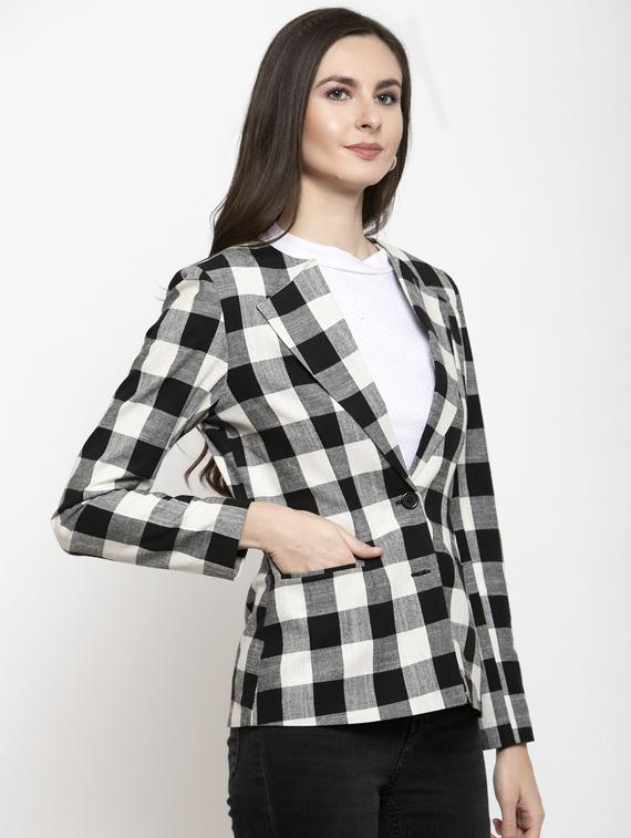 lapel neck casual blazer - 17549108 - Zoom Image - 2