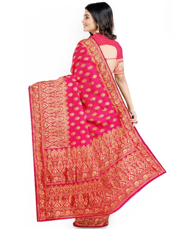 self design woven saree with blouse - 17549140 - Zoom Image - 2