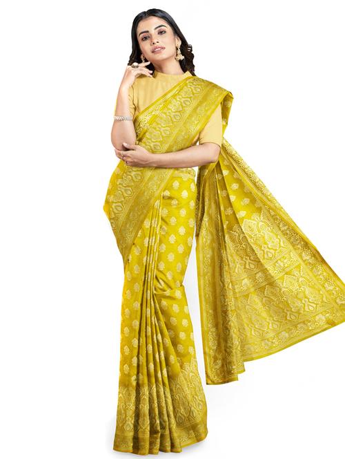 self design woven saree with blouse - 17549142 - Standard Image - 1
