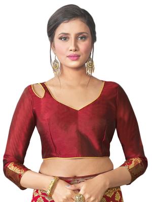 jacquard banarasi saree with blouse - 17549151 - Standard Image - 3