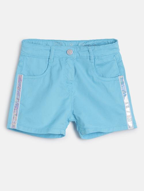 blue cotton blend shorts - 17549201 - Standard Image - 1