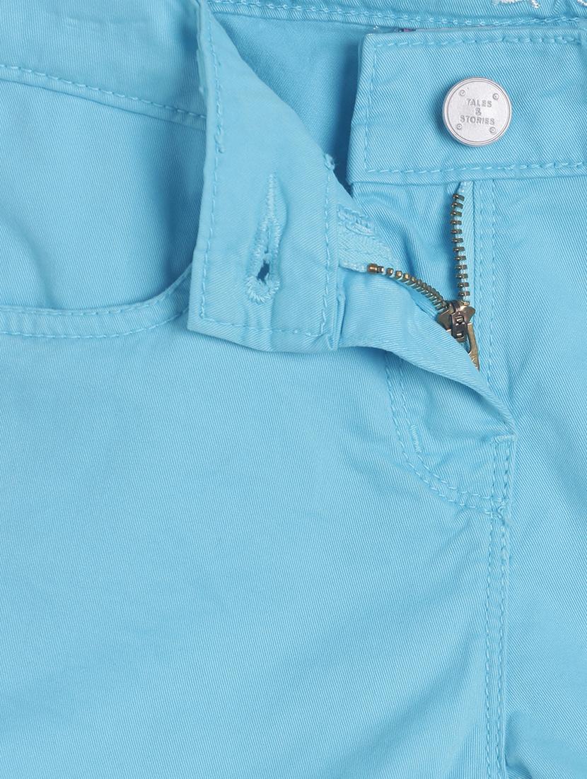 blue cotton blend shorts - 17549201 - Zoom Image - 3