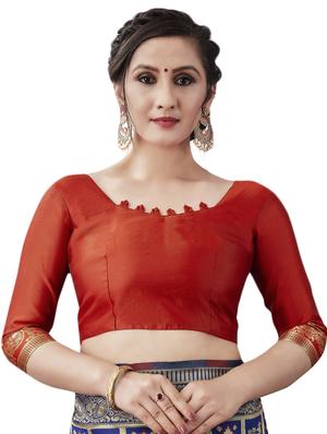 navy silk woven saree with blouse - 17549206 - Standard Image - 3