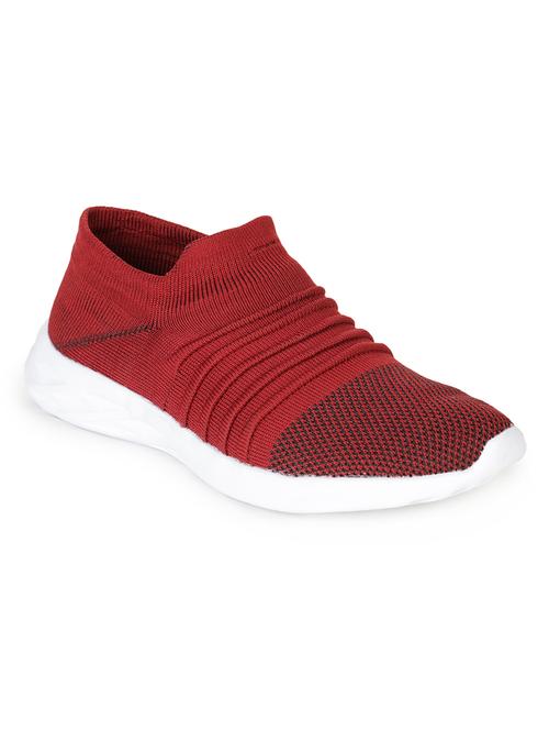maroon lace up sport shoe - 17549219 - Standard Image - 1